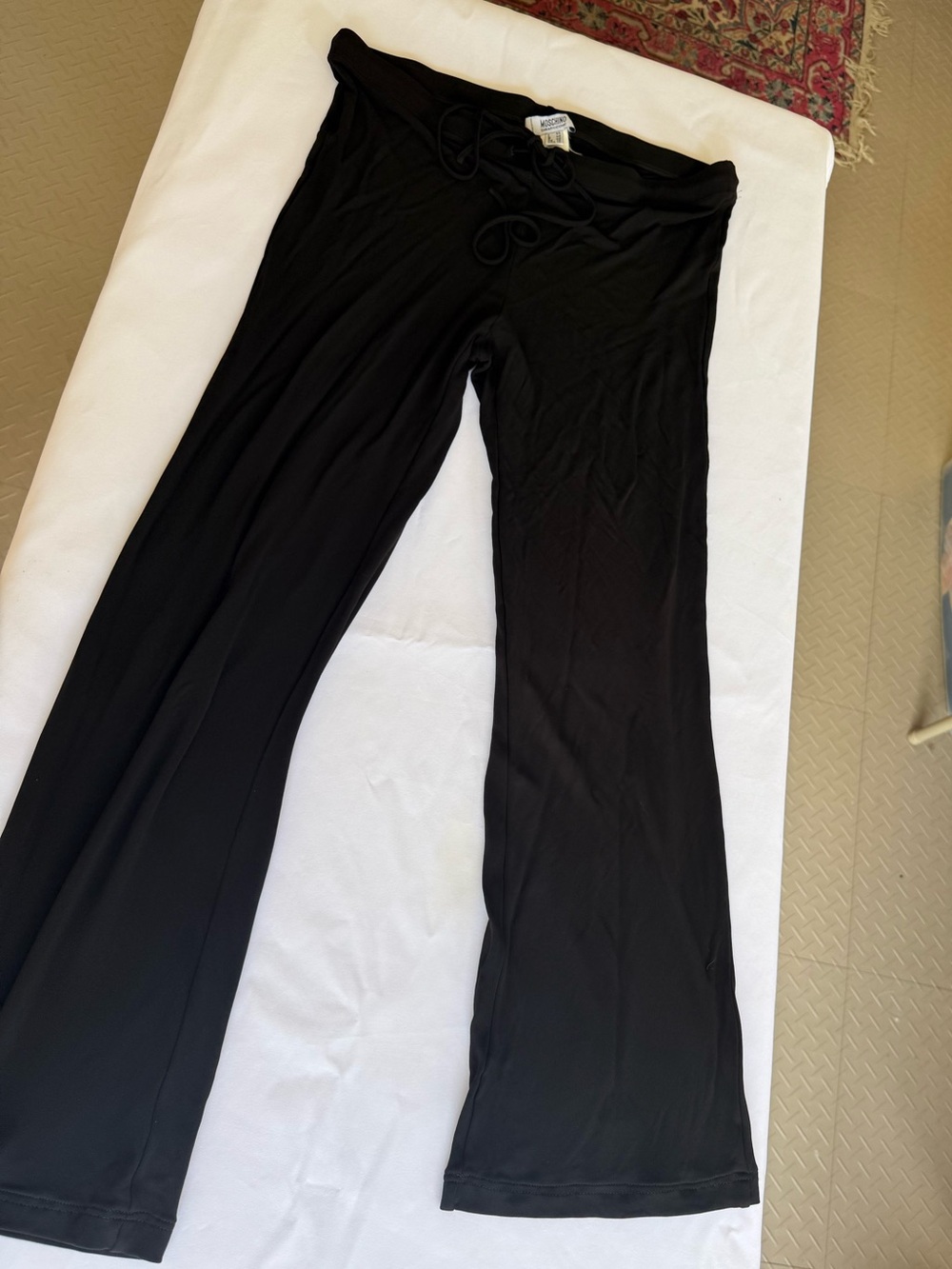Moschino Black Wide-Leg Lounge Pants